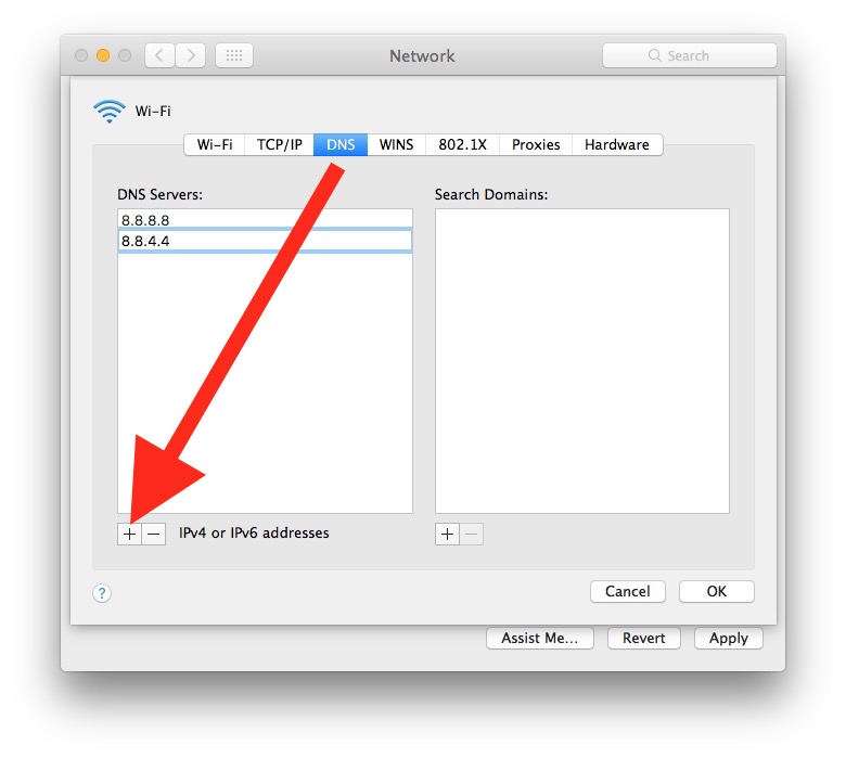 set different dns for mac