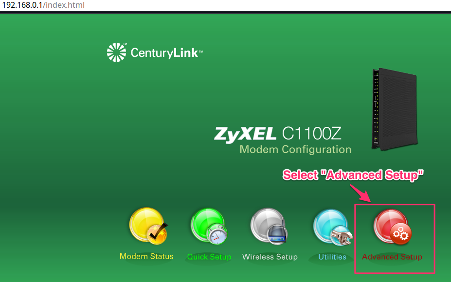centurylink advanced setup