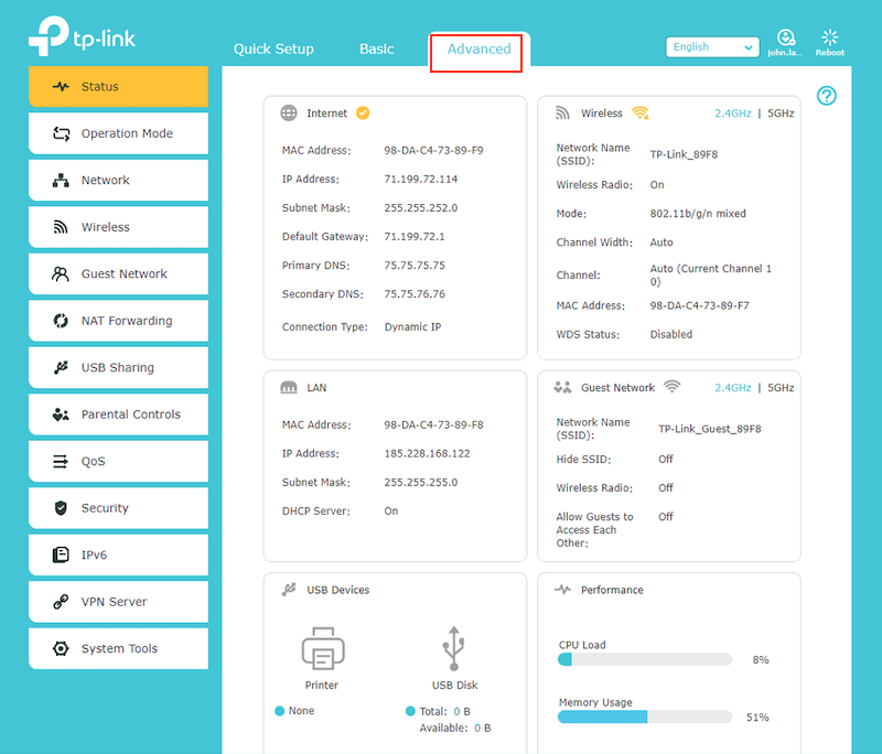 Tp link dns настройка