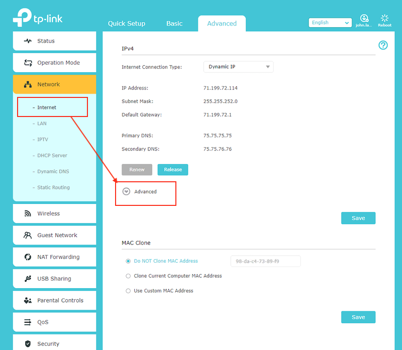 Change DNS on a TP-Link Router - DNS Content Filtering