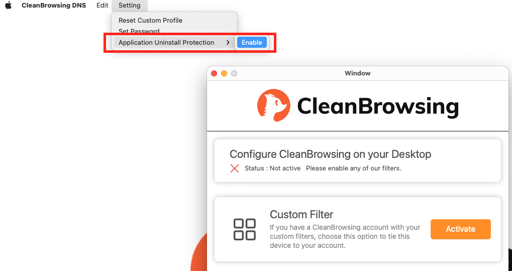 CleanBrowsing - Enable AUP