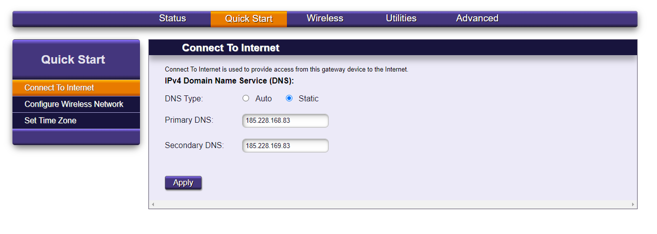 Cleanbrowsing-Calix-DNS